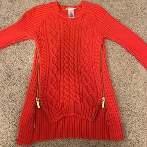 Michael Kors red sweater dress